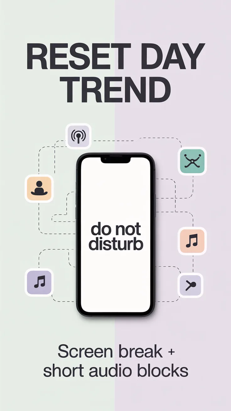 “Reset Day” Trend: Screen Break + Short Audio Blocks