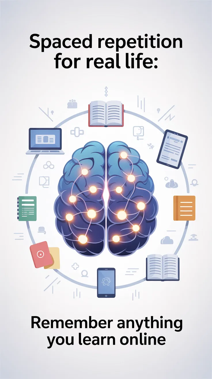 Spaced Repetition for Real Life: Remember Anything You Learn Online