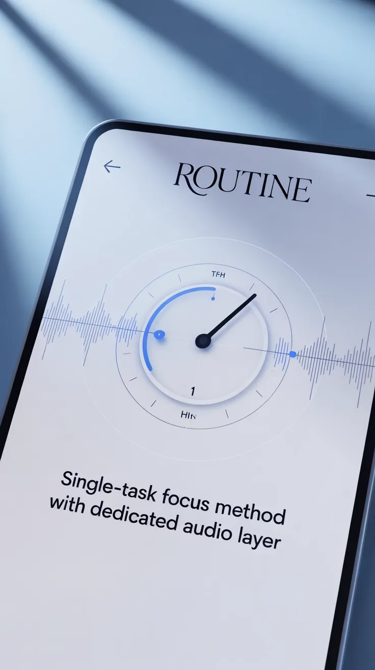 “One Tab Only” Routine: Audio + Single-Task Focus Method