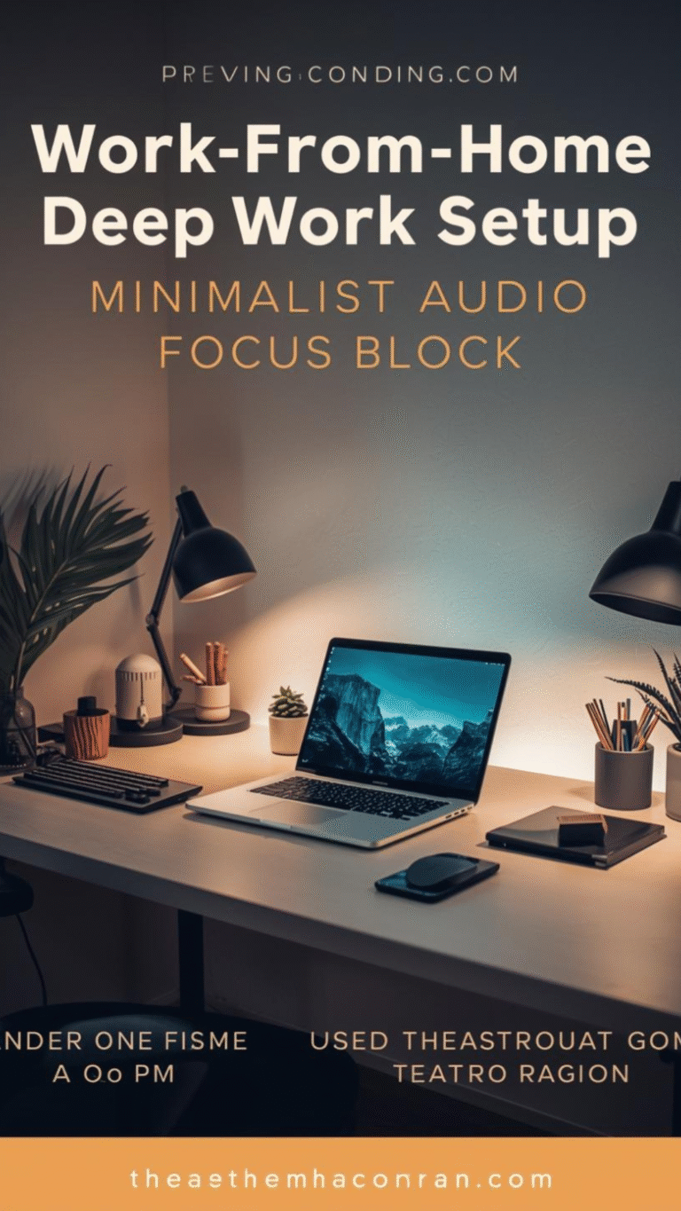 Work-From-Home Deep Work Setup: Minimalist Audio Focus Block
