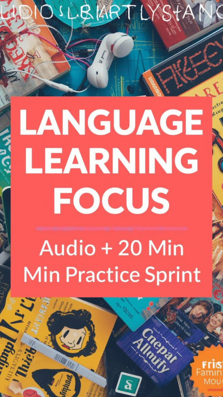 Language Learning Focus: Audio + 20-Min Practice Sprint