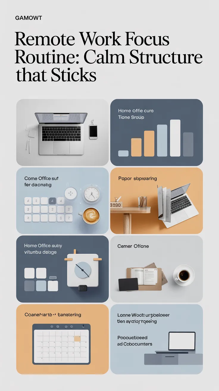 Remote Work Focus Routine: Calm Structure That Sticks