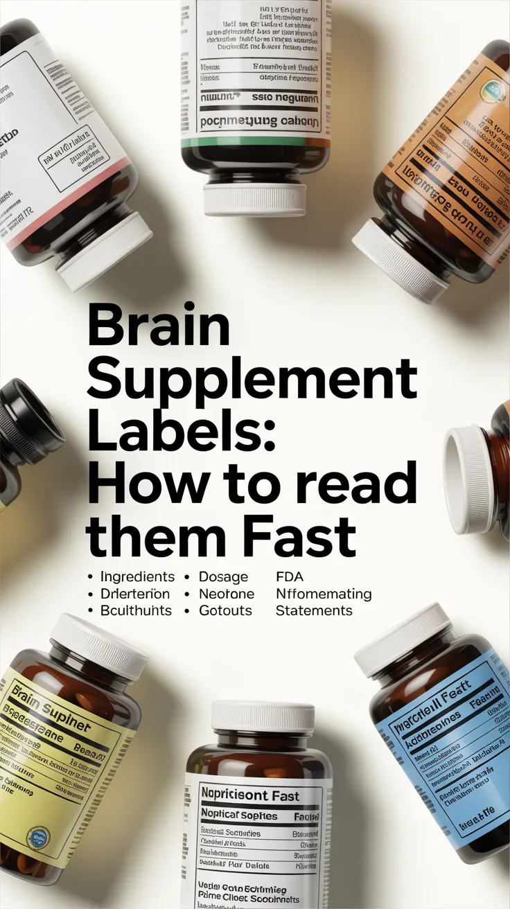 Brain Supplement Labels: How to Read Them Fast