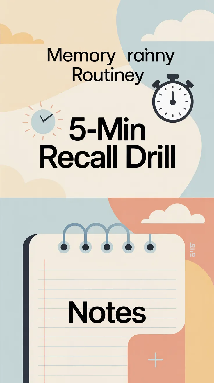 Morning Memory Routine: 5-Min Recall Drill + Notes