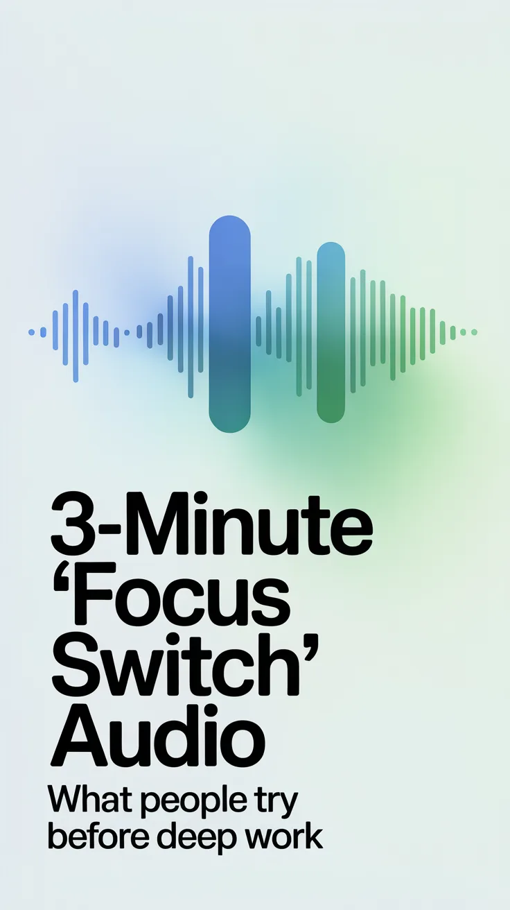 3-Minute “Focus Switch” Audio: What People Try Before Deep Work