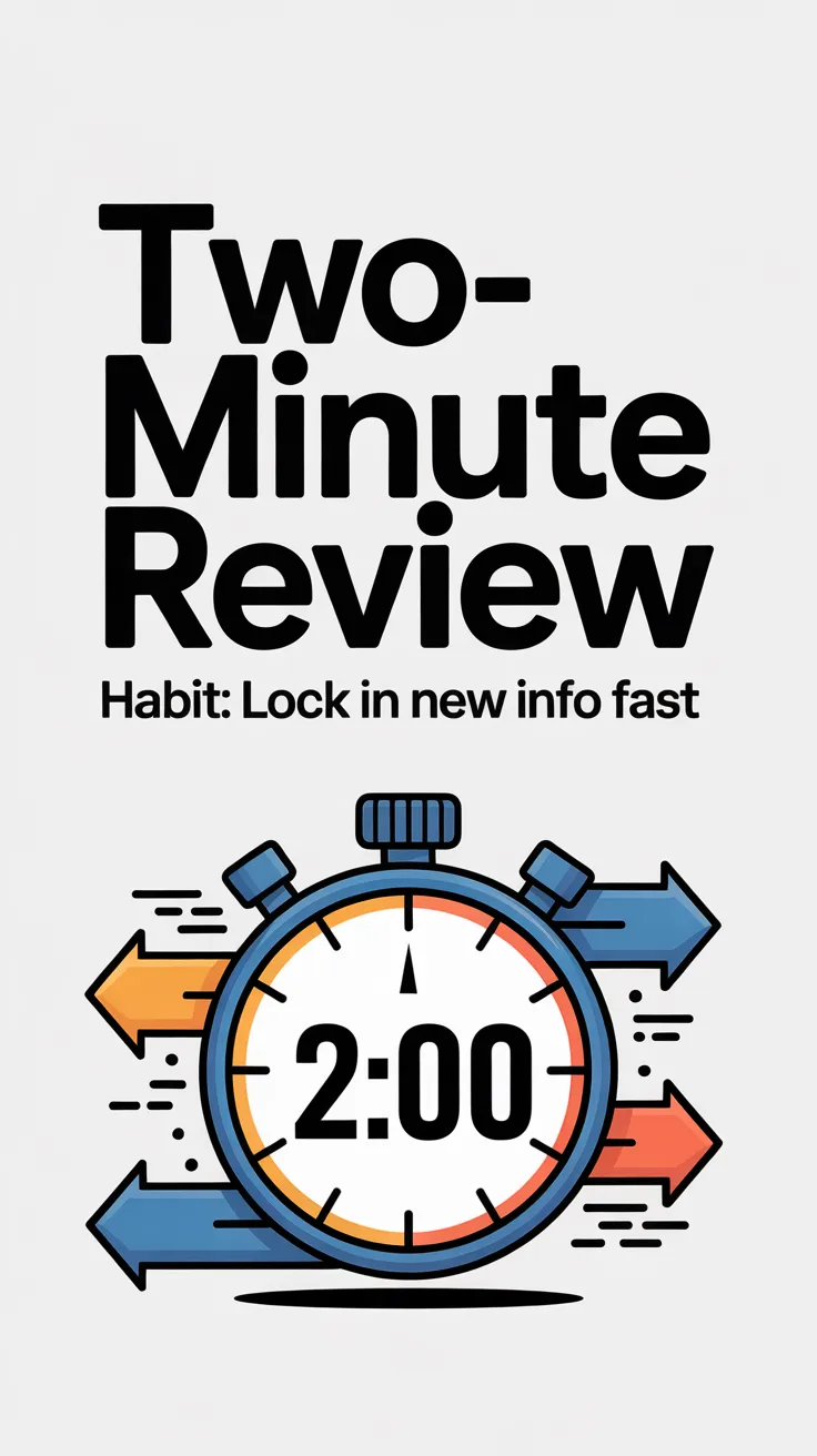 “Two-Minute Review” Habit: Lock In New Info Fast