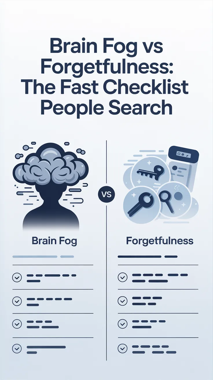 Brain Fog vs Forgetfulness: The Fast Checklist People Search