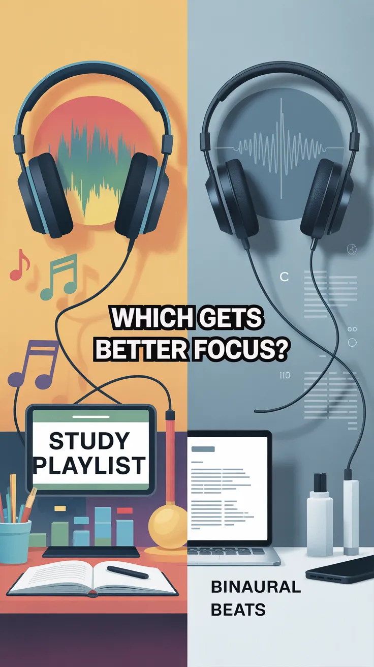 Study Playlist vs Binaural Beats: Which Gets Better Focus?