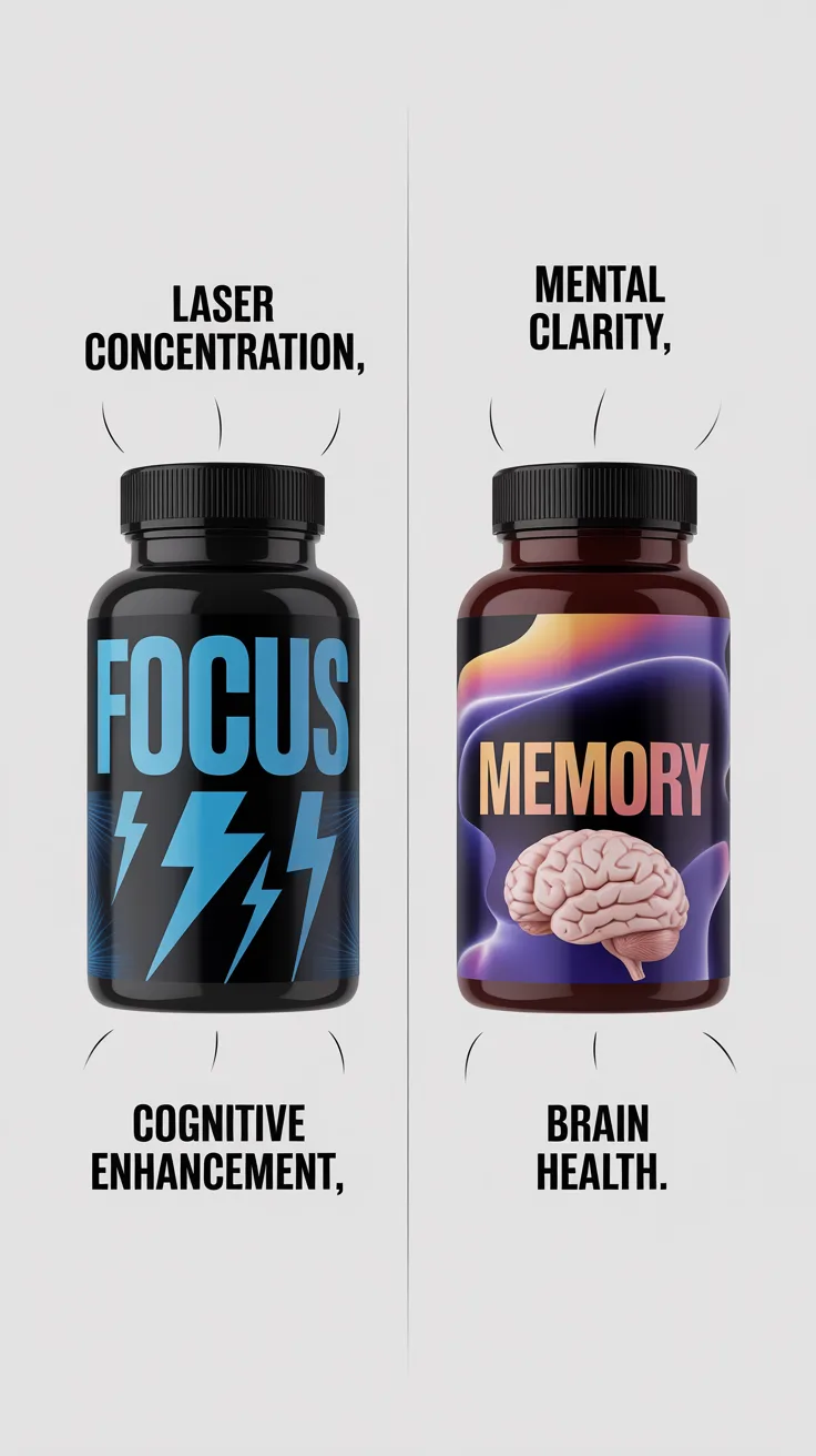 Focus Supplements vs Memory Supplements: How They’re Marketed