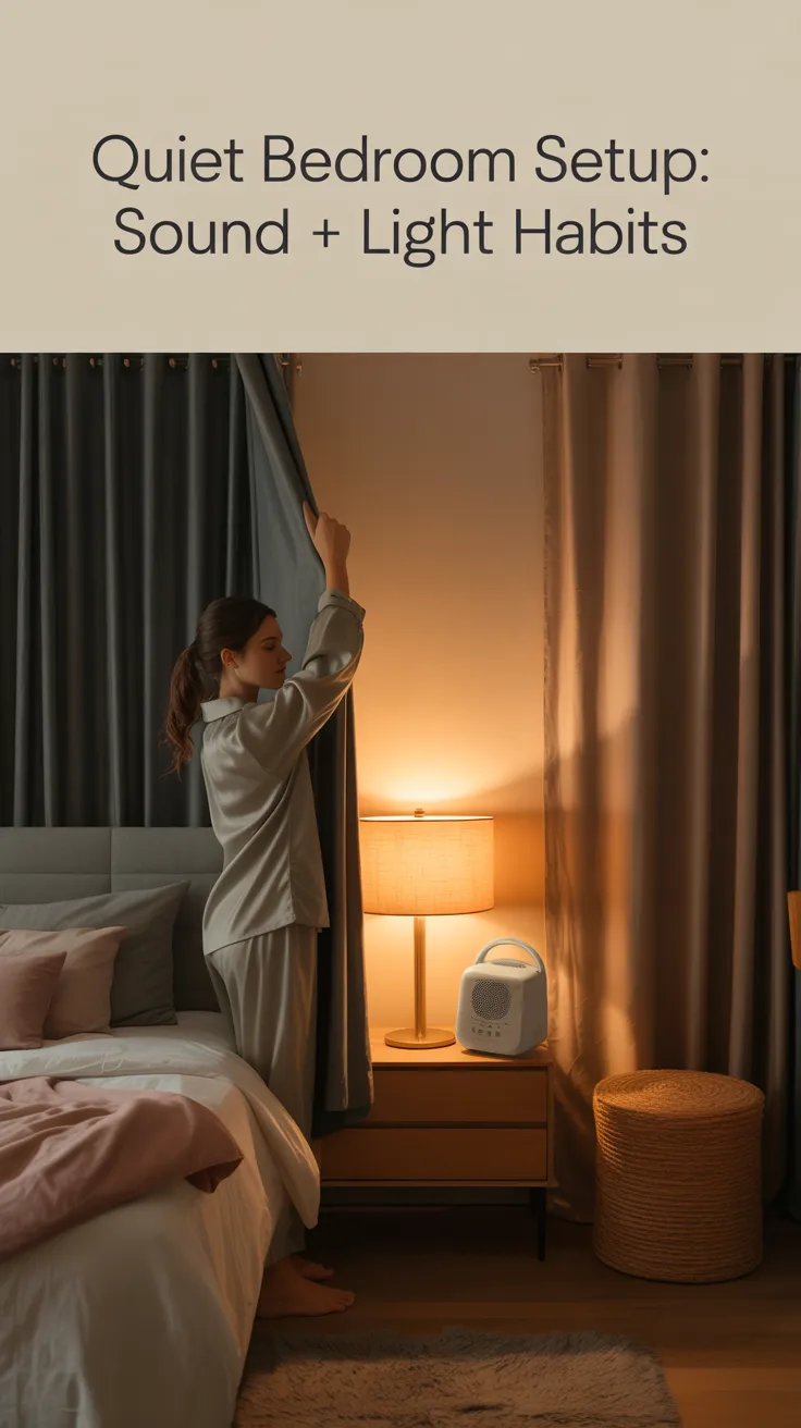Quiet Bedroom Setup: Sound + Light Habits People Save on Pinterest